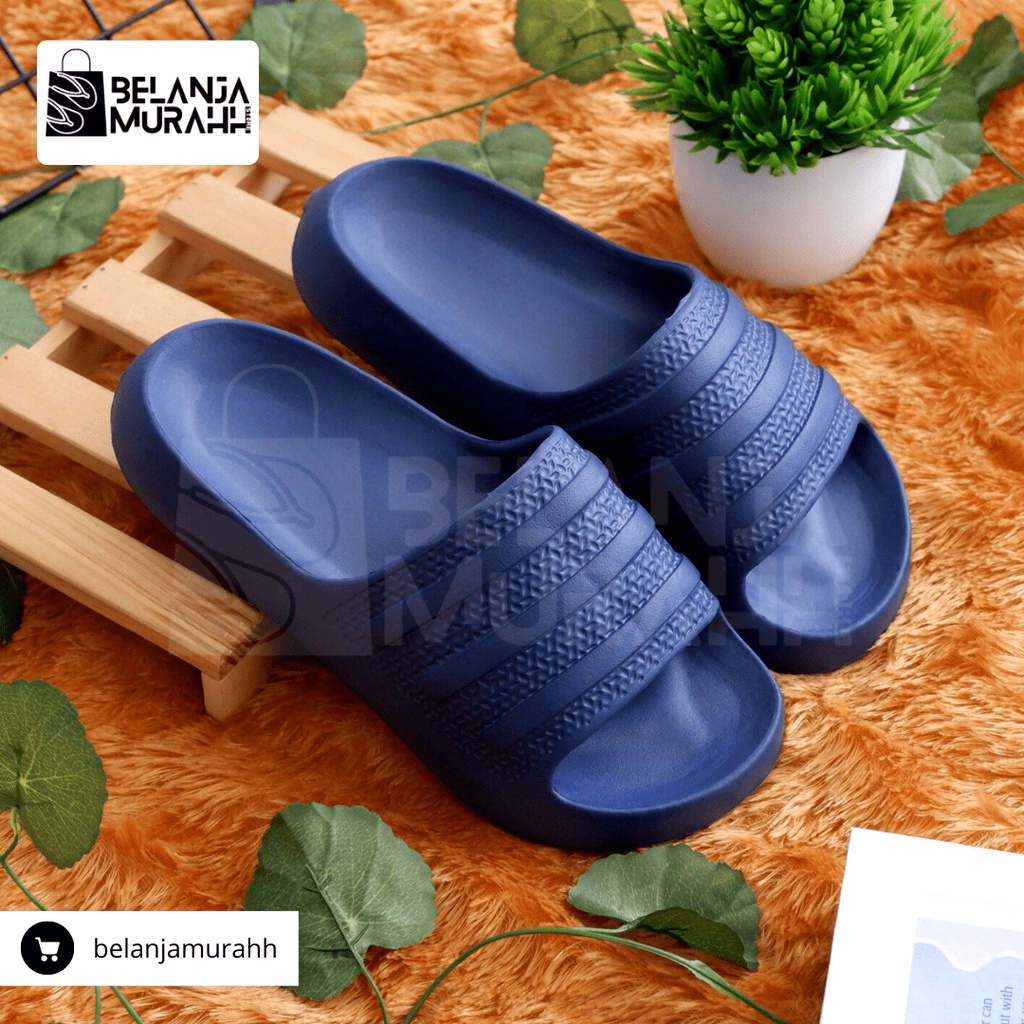 Jual Sandal Slop Pria / Sendal Slide Pria Dewasa Karet Anti Air Ringan ...