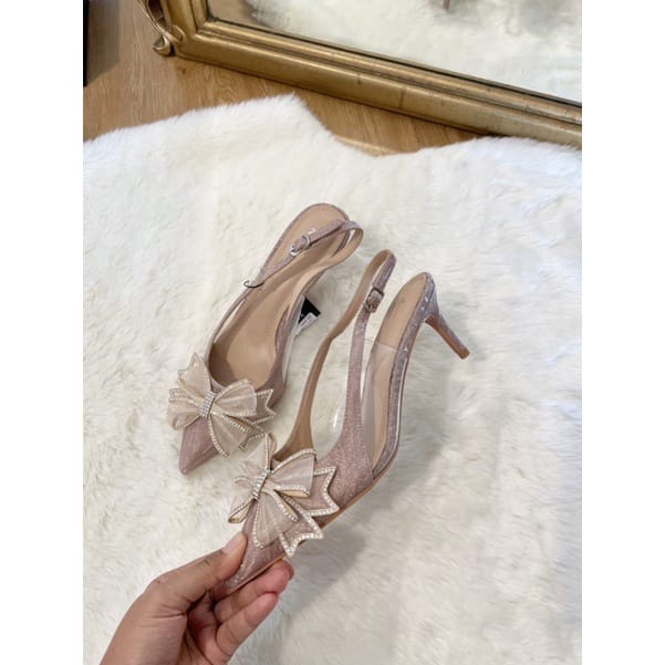 Jual Heels Zara Pita Slingback 336561 5cm Shopee Indonesia