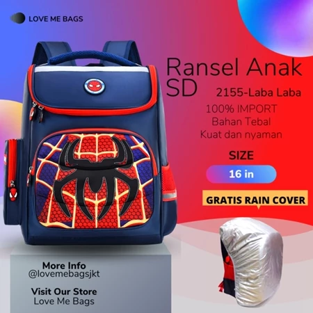 Love Me Bags Tas Sekolah Anak Laki-Laki SD 2155 dengan motif superhero 6D