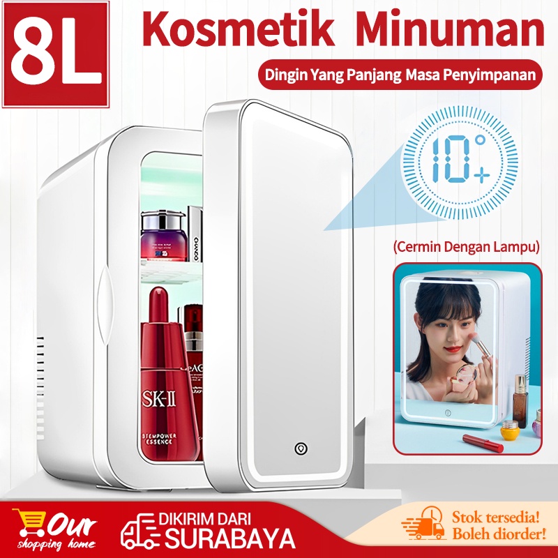 Jual L Kulkas Mini Portable Kecil Kosmetik Skincare Fridge Kecil Cermin Skincare Mini Fridge