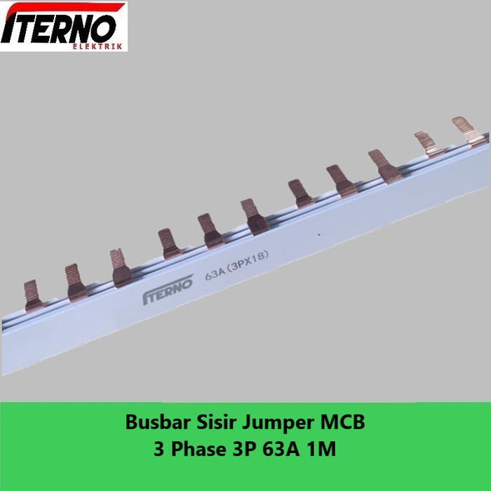 Jual Busbar Sisir Jumper Mcb 3 Phase 3P 63A 1M Iterno Shopee Indonesia
