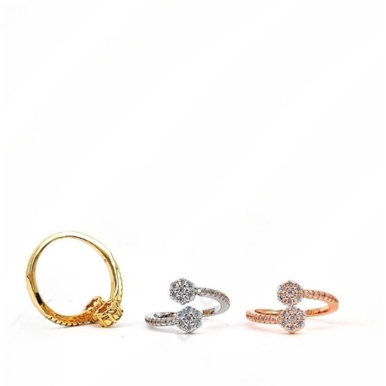 Jual Cincin Wanita Diamond Bunga All Size Model Flexible | Shopee Indonesia