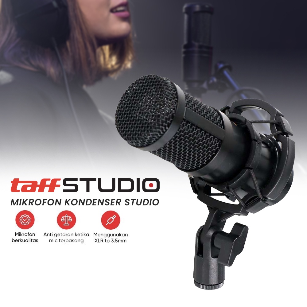 Jual Taffstudio Original Mikrofon Kondenser Studio Dengan Shockproof Mount Bm Shopee