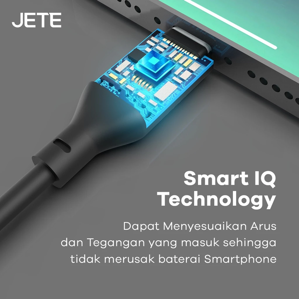 Kabel Data Type C to Type C PD 65W Fast Charging 5A JETE CX10