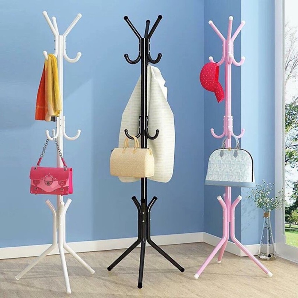 Stand Hanger Coat Rack Gantungan Baju Jaket Topi Kait Standing Hanger  Gantungan Berdiri Untuk Tas Dasi Payung Mantel