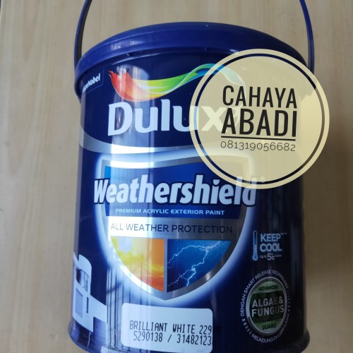 Jual Dulux Weathershield Eksterior Brilliant White 20liter Shopee