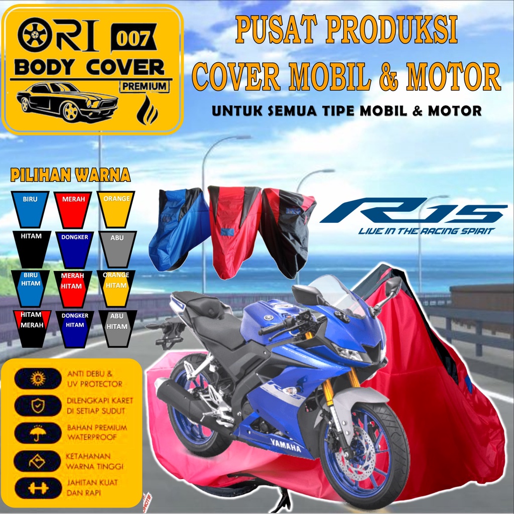 Jual Cover motor YAMAHA R15 R25 MT15 MT25 SEMUA TIPE DAN TAHUN tafeta ...