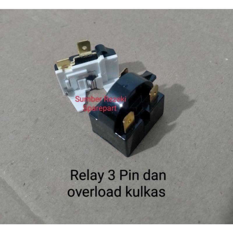 Jual Relay Kulkas 3 Pin dan overload 1 pintu / 2 pintu Shopee Indonesia