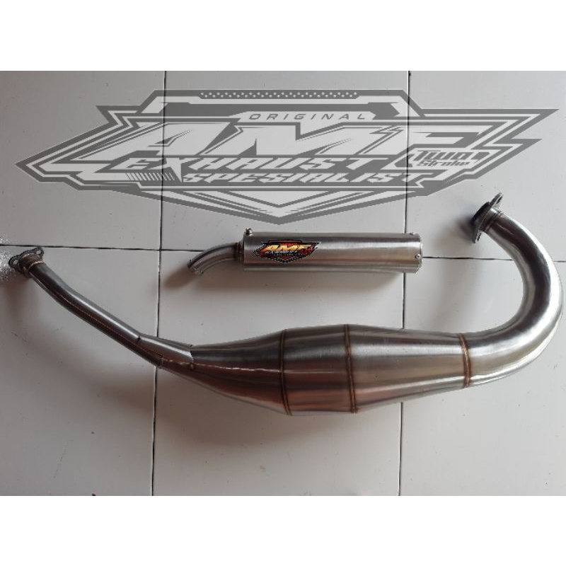 Jual knalpot AMF STAINLESS kawasaki ninja r ss rr kr150 type STD C ...