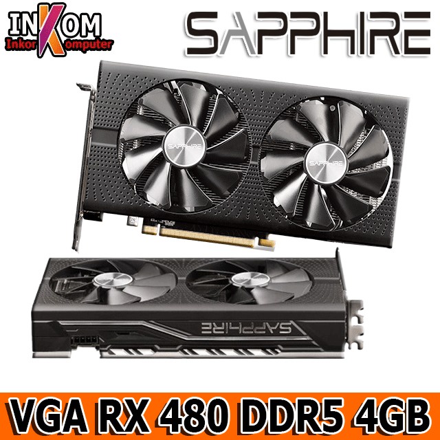 Jual VGA AMD RADEON RX 480 SHAPPIRE 4GB 256 BIT DDR5 VGA CARD RX 480 Shopee Indonesia