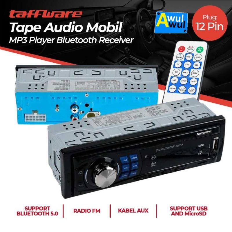 Jual Tape Audio Mobil Single Din Bluetooth MP3 Flashdisk Micro SD Radio ...