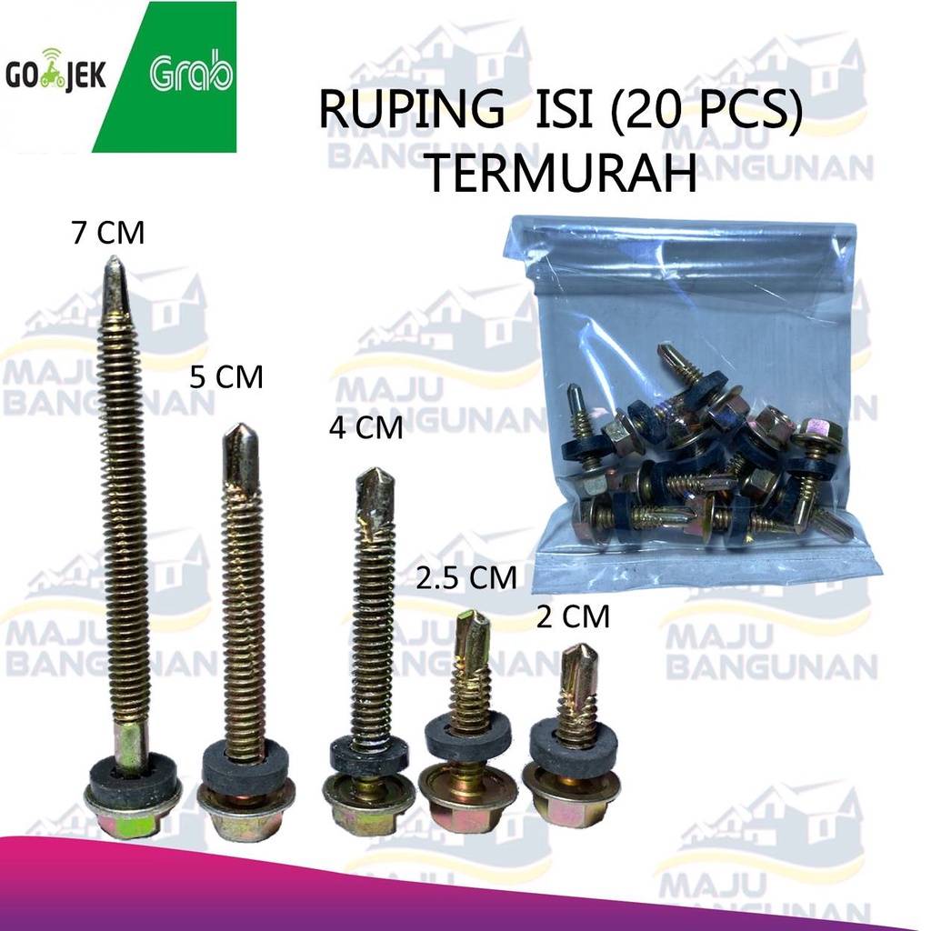 Jual Baut Roofing Harga Pcs Sekrup Roofing Baut Kanal Baut Baja