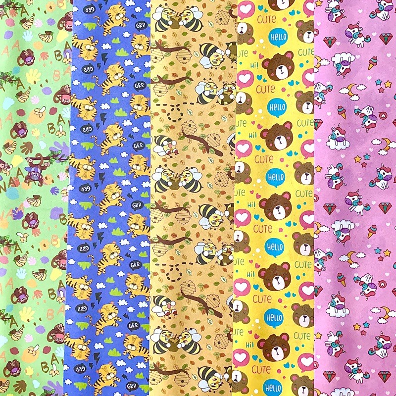 Jual HADIAH KERTAS KADO UNTUK BUNGKUS KADO MOTIF KARAKTER | Shopee ...