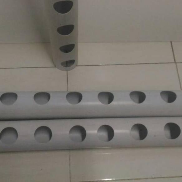 Jual ao KIT PIPA HIDROPONIK 3 INCH NFT DFT WICK 1 METER 10 LUBANG wK
