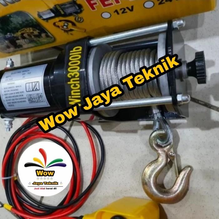 Jual Hoist Winch Atv 3000Lb Katrol Electrik Winch Hoist 12V1500Kg X
