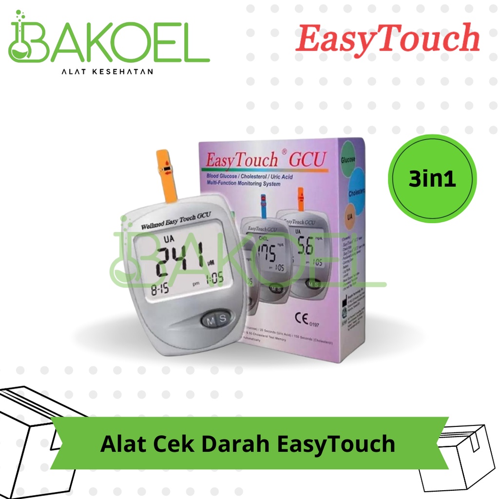 Jual Alat Easy Touch GCU 3in1/Cek Gula Darah Asam Urat Kolesterol ...