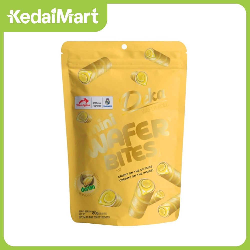 Jual Deka Wafer Mini Wafer Bites Rasa Durian 80 Gram | Shopee Indonesia