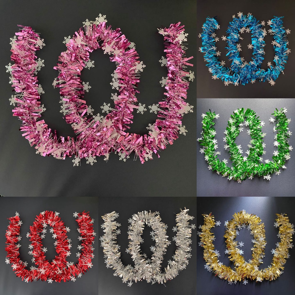 Jual [SNOW] Slinger tinsel rumbai hiasan natal salju dekorasi | Shopee ...