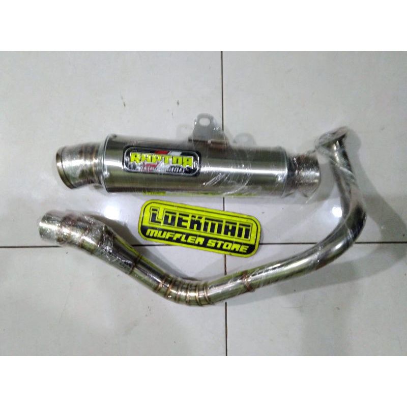 Jual RAPTOR STAINLIS FULL SISTEM BEAT FI/SCOOPY FI INLET 50mm | Shopee ...