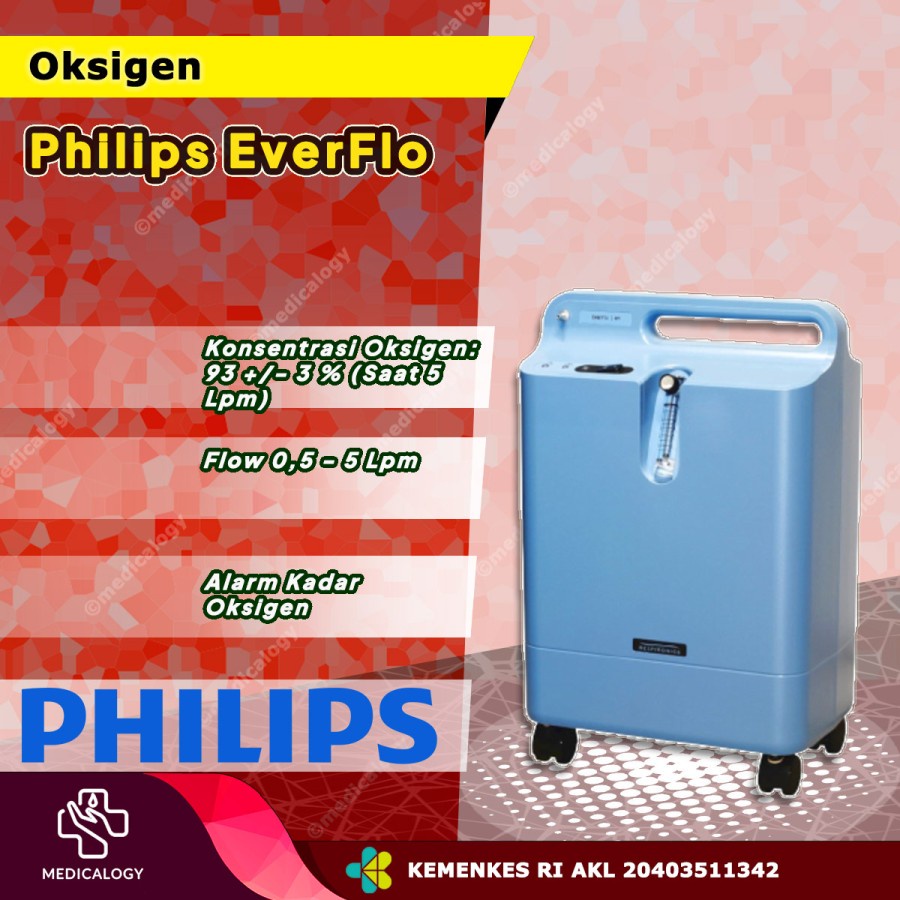 Jual Philips EverFlo Oxygen Concentrator Alat Penghasil Oksigen ...