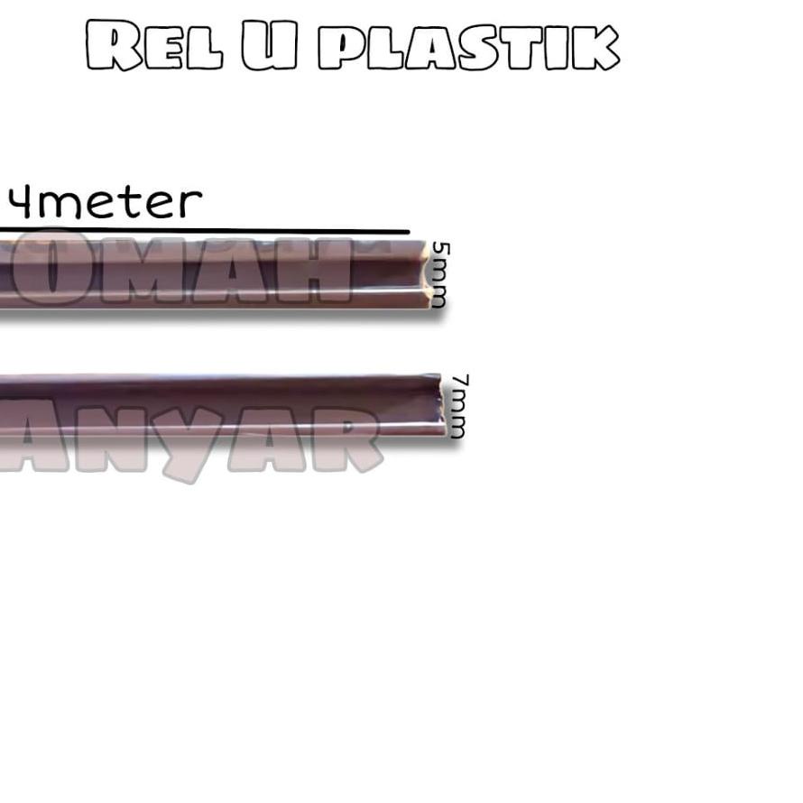 Jual Rel T Sliding Plastik U 5mm 7 mm Roda Plastik Sliding Pintu Lemari ...