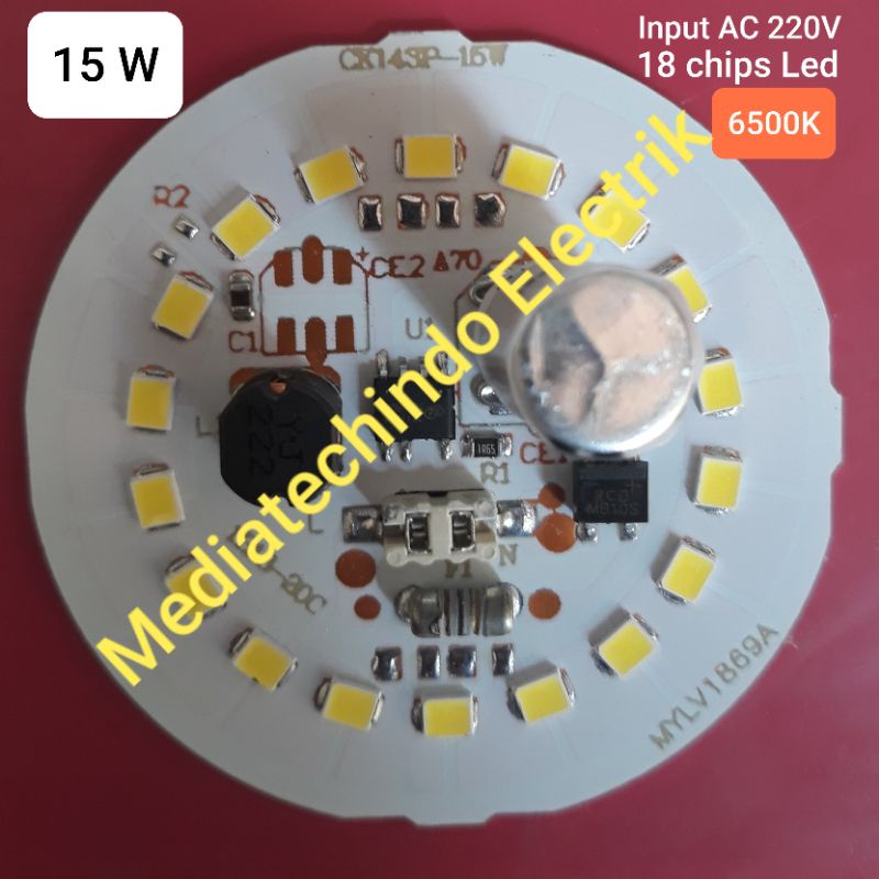 Jual Mesin Lampu Pcba LED AC 15 Watt.. Modul led. LED AC. Pcb Aluminium