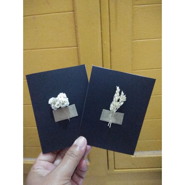 Jual KARTU UCAPAN 1PCS 5PCS, KARTU UCAPAN ESTETIKA FLOWER KERING KARTU