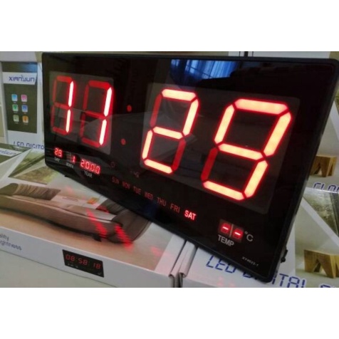 Jual Jual Jam Dinding Digital LED Meja LED Clock 4622-1 Merah Diskon ...