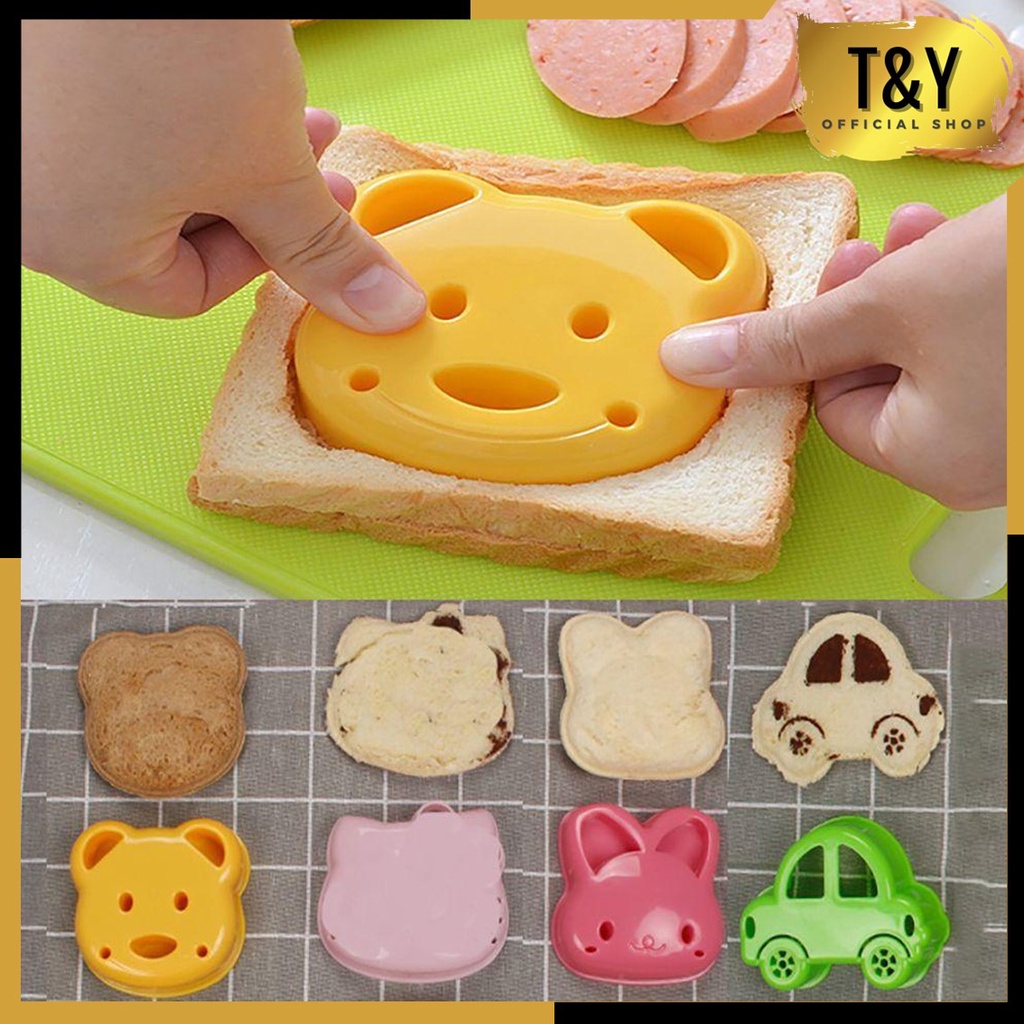 Jual T&Y Cetakan Pemotong Roti Sandwich Karakter Unik Untuk Sandwich ...