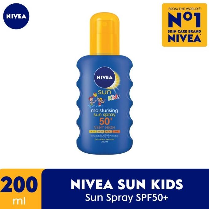 Jual Nivea Sun Protect Sun Kids Screen Spray SPF 50+ 200ml | Shopee ...