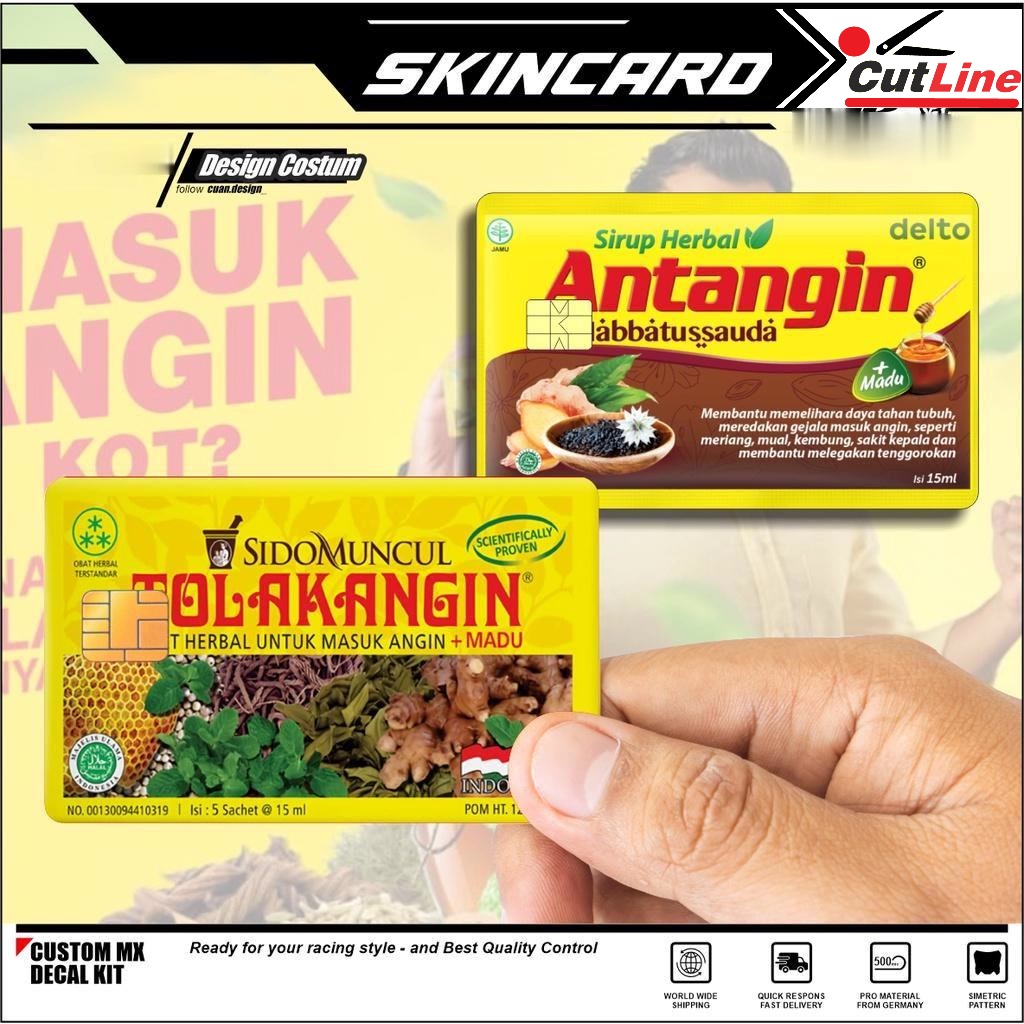 Jual TOLAK ANGIN & ANTANGIN Skin Card Atm Custom Stiker Pelindung Kartu ...