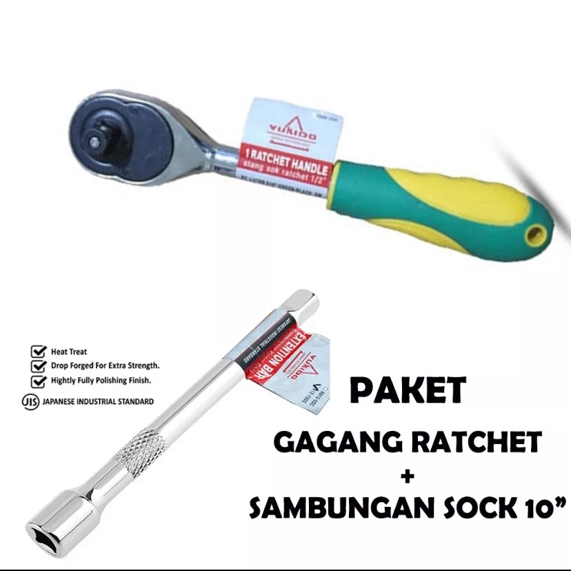 Jual Paket Gagang Rachet Handle 1/2 inch + Sambungan Sock Extension ...
