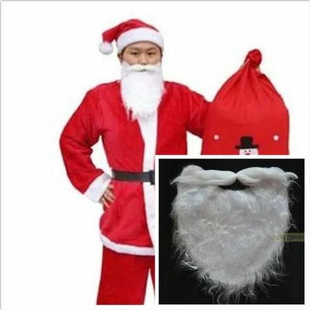 Jual Jenggot Palsu Santa Claus Sinterklas Kostum Natal Christmas Kode 8966 Shopee Indonesia 5552