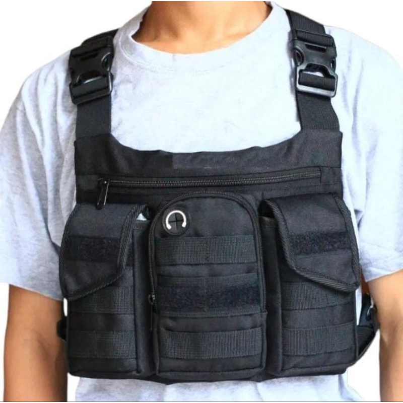 Jual CHEST BAG URBAN Tas Dada Rompi Model Depan Sporty Hip Hop Korea ...
