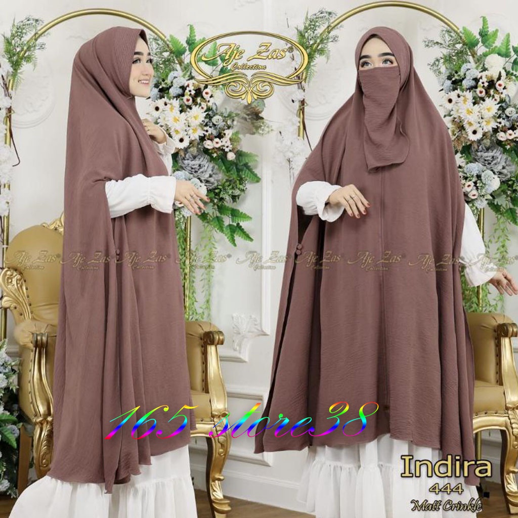 Jual Hijab Jilbab Khimar Indira Plus Cadar By Aje Zas Bergo Crinkle