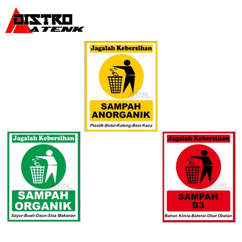 Jual Stiker Vinyl Sampah Organik Anorganik B3 Shopee Indonesia 9247