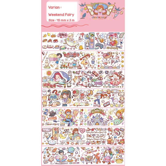 Jual HS - SELOTIP KERTAS WASHITIPE MASKING SELOTIP LUCU SELOTIP KARTUN