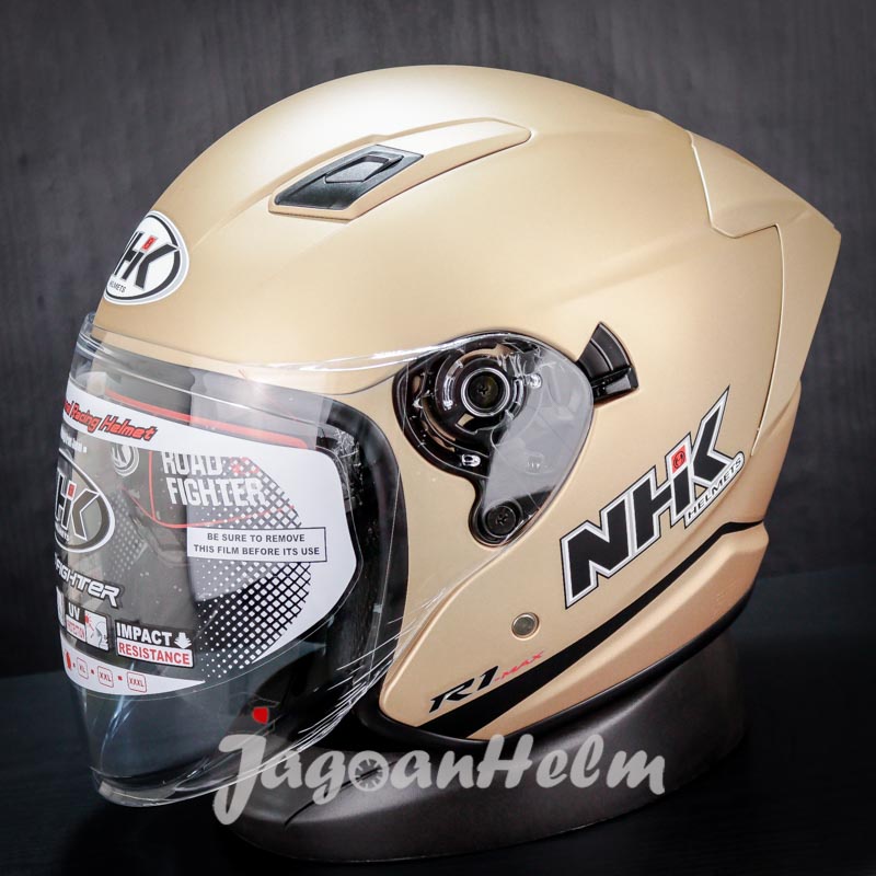 Jual NHK HELM R1 MAX SOLID | LIGHT GOLD DOFF | DOUBLE VISOR | Shopee ...