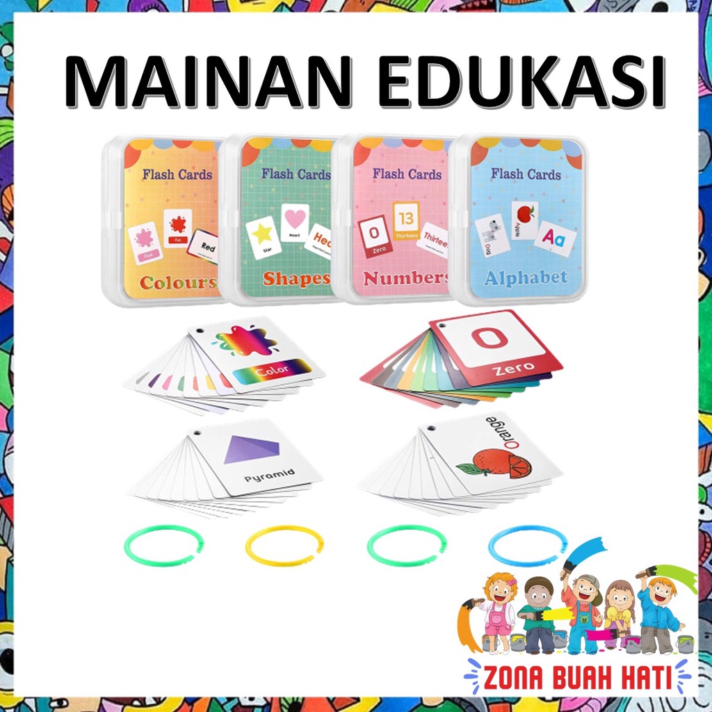 Jual ZBH FLASHCARD/ FLASH CARD KARTU BELAJAR ANAK KARAKTER MAINAN ...