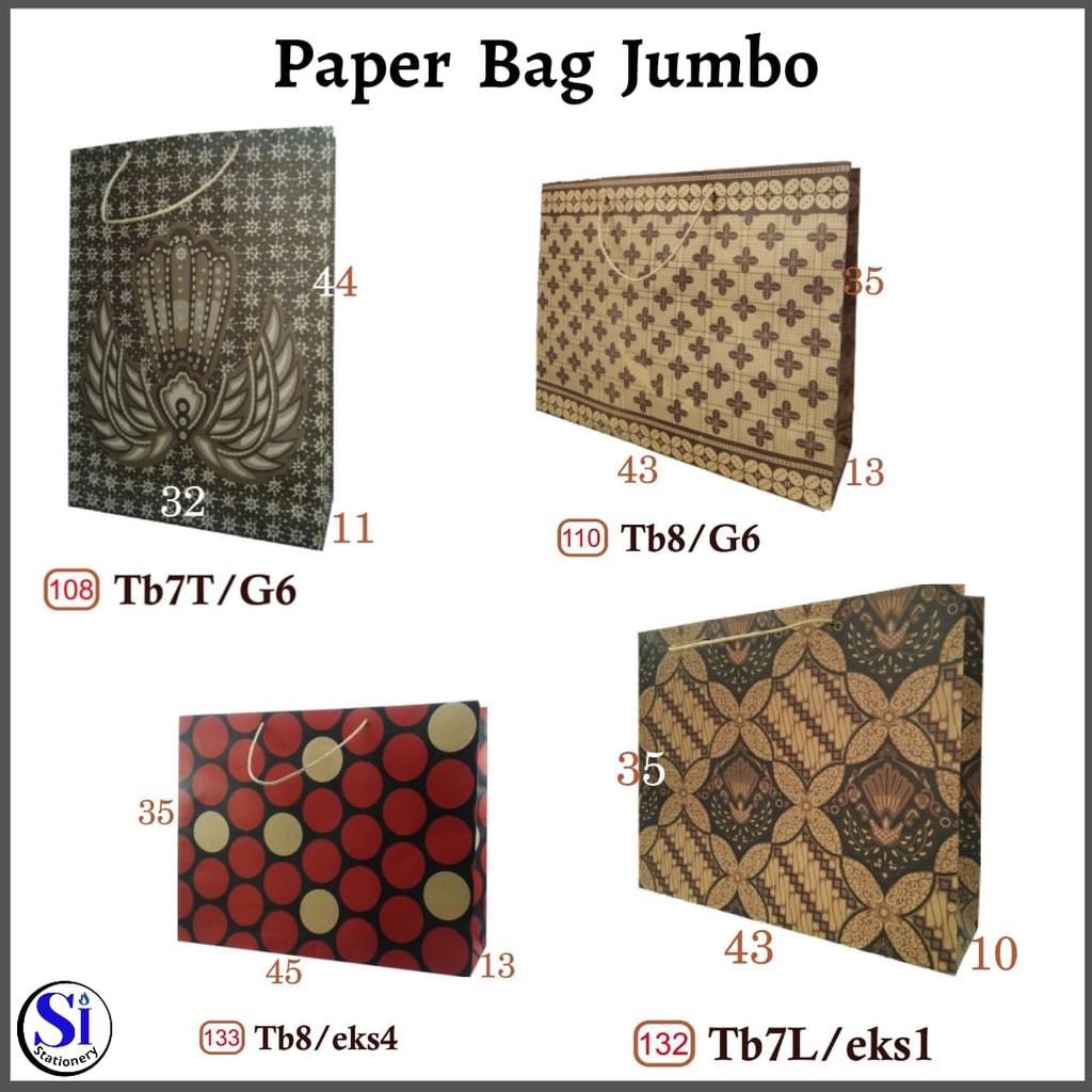 Jual PAPER BAG BATIK JUMBO Tebal 200 Gsm Harga Per PCS | Shopee Indonesia