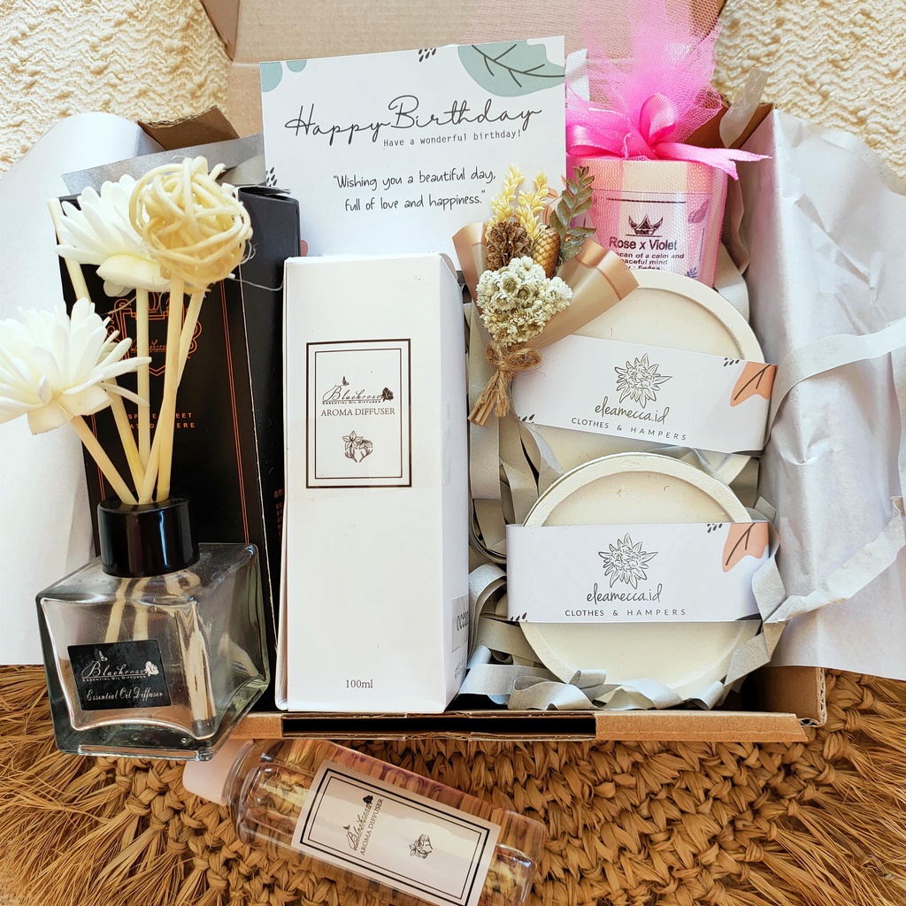 Jual Hampers Reed Diffuser & Scented Candle White Edition Part 1 / Kado ...