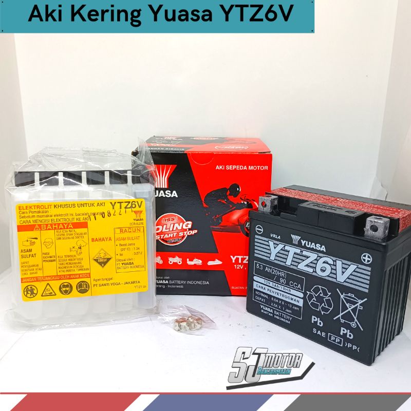 Jual Aki Kit Yuasa YTZ6V Satria FU Vario125 150 Beat Pop Scoppy Esp
