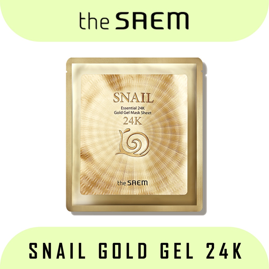 Jual Masker Wajah Merk The Saem Snail Essential 24K Gold Gel Mask Sheet |  Shopee Indonesia