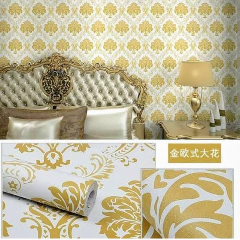 Jual Wallpaper Sticker Dinding Ruang Tamu Kamar dan Kantor Motif Batik