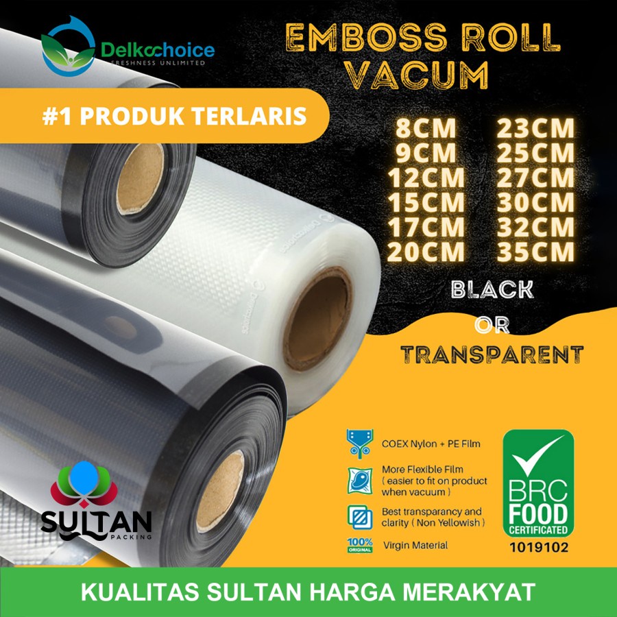 Jual Plastik Vacum Embos Vacuum Sealer Roll Embossed Vakum Makanan