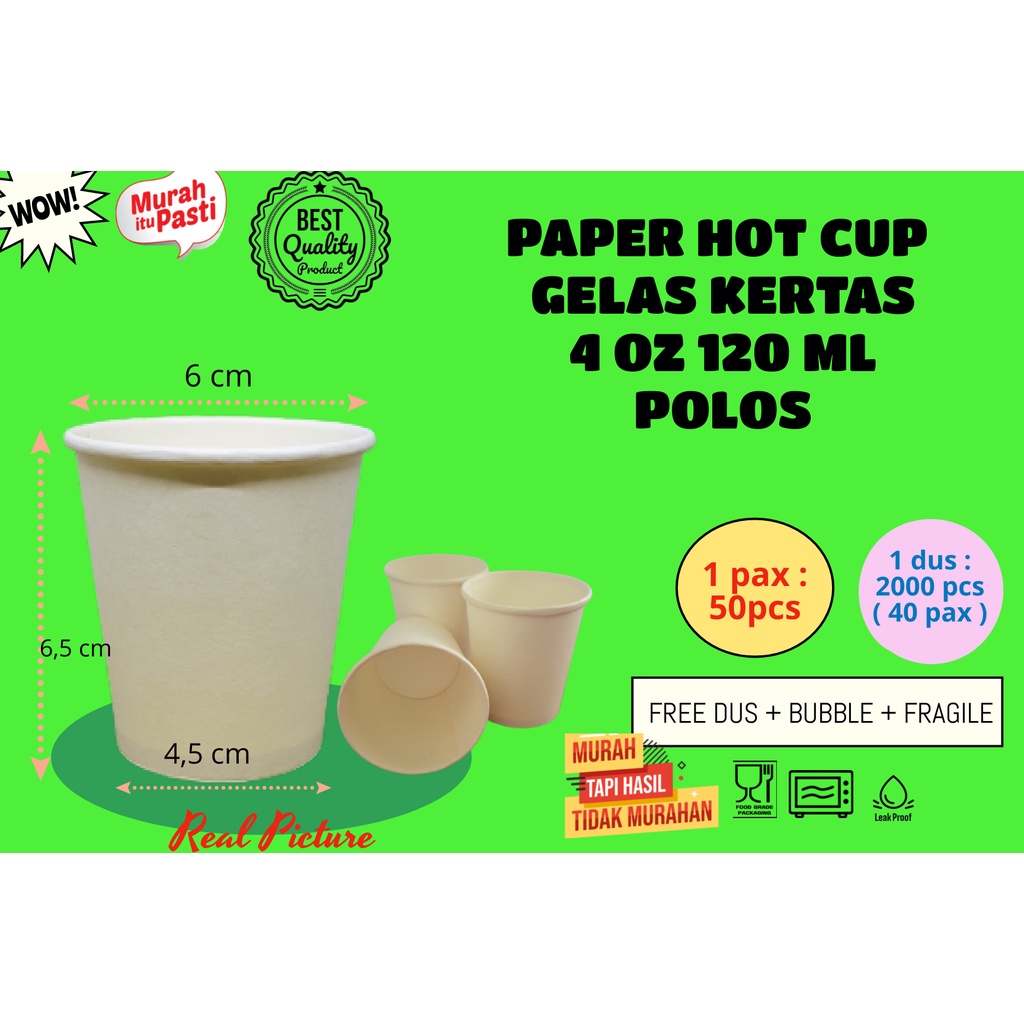 Jual Paper Hot Cup Oz Ml Polos Isi Pcs Gelas Kertas Jasuke Tester Kopi Shopee Indonesia