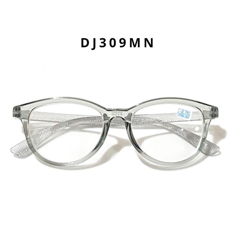 Jual Kacamata Minus Pria Dan Wanita Frame Oval Gray Dj309mn Shopee Indonesia