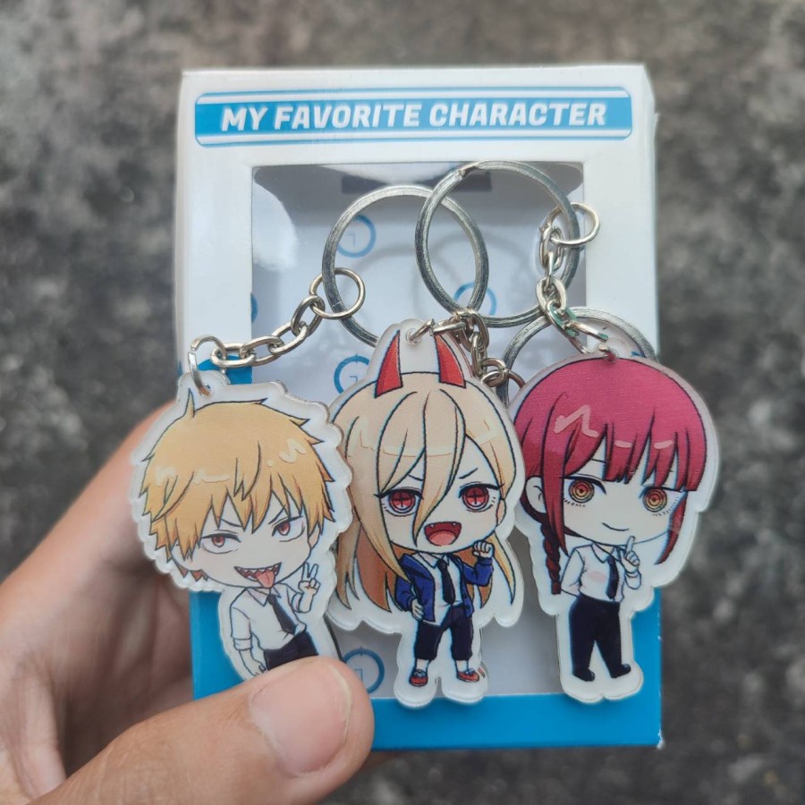 Jual KEYCHAIN ANIME CHAINSAW-MAN GANTUNGAN KUNCI MAKIMA DENJI POWER ...