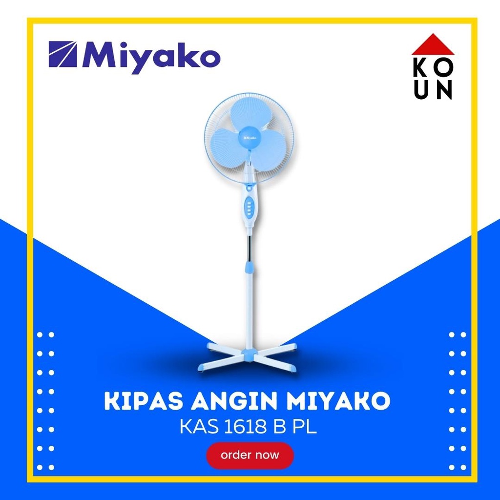 Jual (COD READY) KIPAS ANGIN MIYAKO / STAND FAN / KIPAS BERDIRI MIYAKO ...