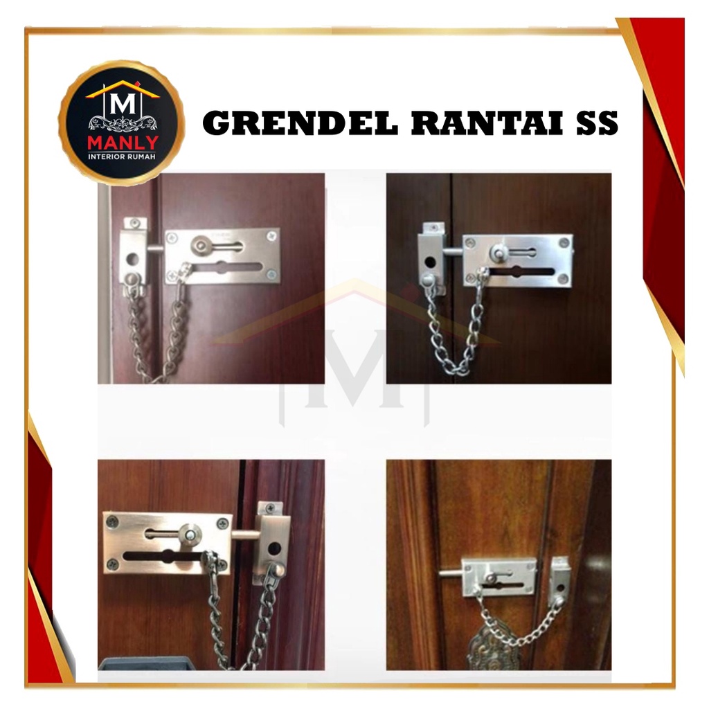 Jual Grendel Rantai Pintu Jendela Stainless Steel / Safety Chain Lock ...
